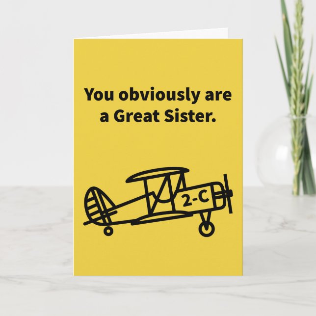 Great Sister Plane 2-C Family Card (Front)