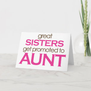 Great Sisters Get Promoted To Aunt Holiday Card