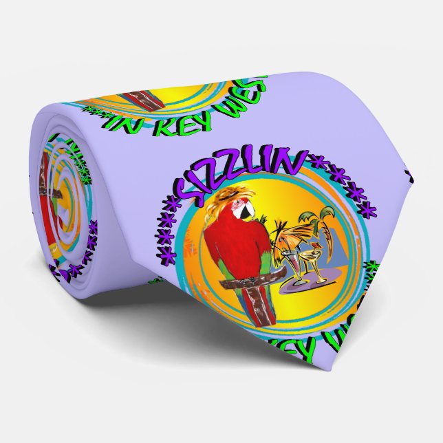 GREAT SIZZLIN PARROTS TIE (Rolled)