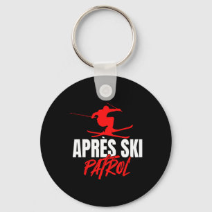 Great Skier 80s Retro Apres-ski Patrol Wear 90s Sk Key Ring