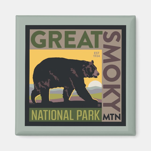 Great Smoky Mountain National Park| Bear Magnet (Front)