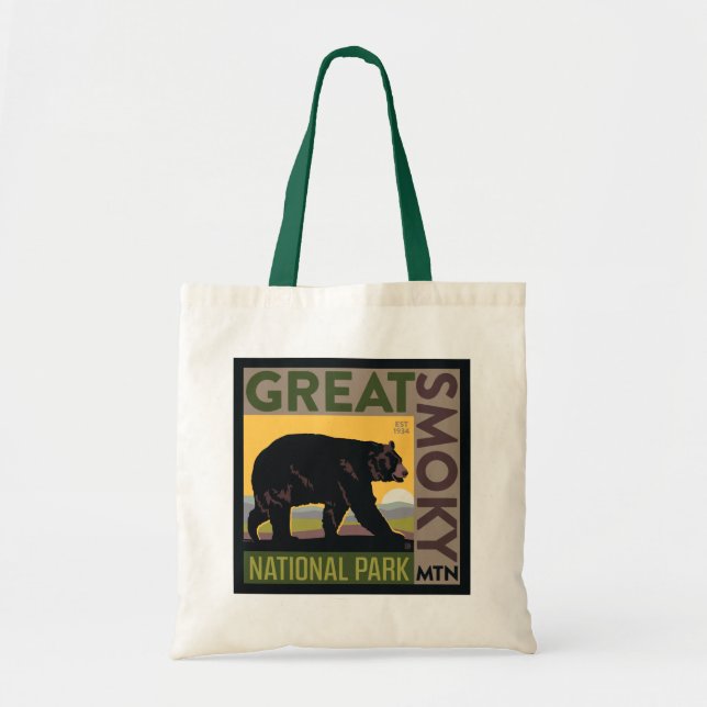 Great Smoky Mountain National Park| Bear Tote Bag (Front)