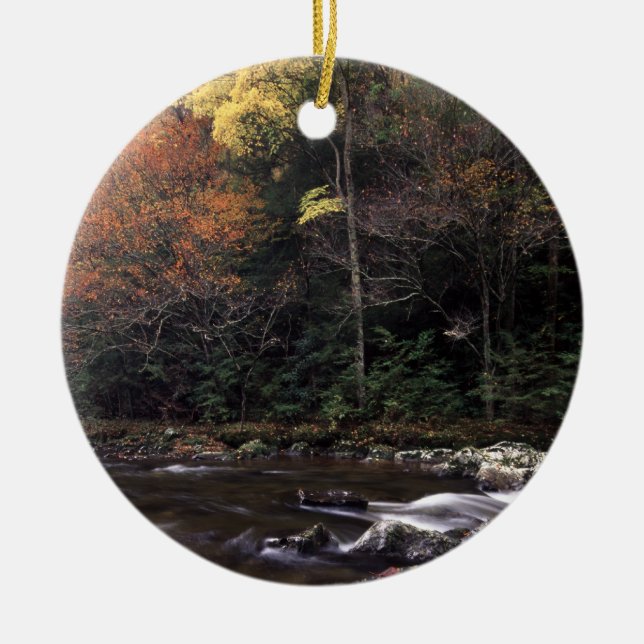 great smoky mountain national park ceramic tree decoration (Front)
