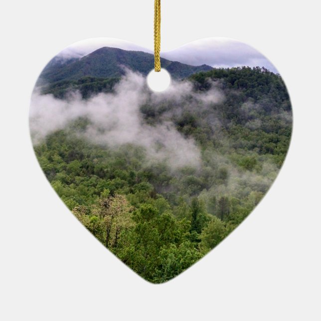 Great Smoky Mountains Ceramic Tree Decoration (Back)