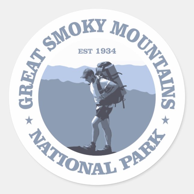 Great Smoky Mountains Classic Round Sticker (Front)