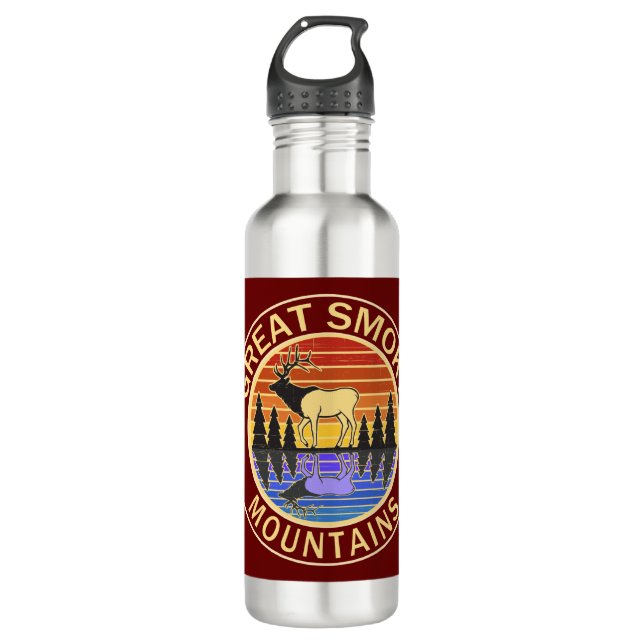 Great Smoky Mountains Elk 710 Ml Water Bottle (Front)
