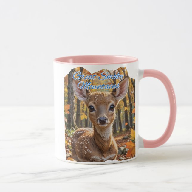Great Smoky Mountains Fawn Deer Mug (Right)