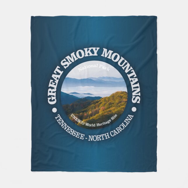 Great Smoky Mountains Fleece Blanket (Front)