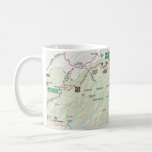 Great Smoky Mountains map mug
