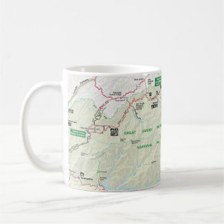 Great Smoky Mountains map mug