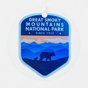 Great Smoky Mountains Metal Tree Decoration