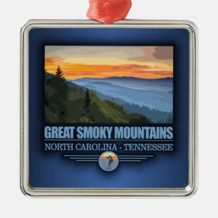 Great Smoky Mountains Metal Tree Decoration
