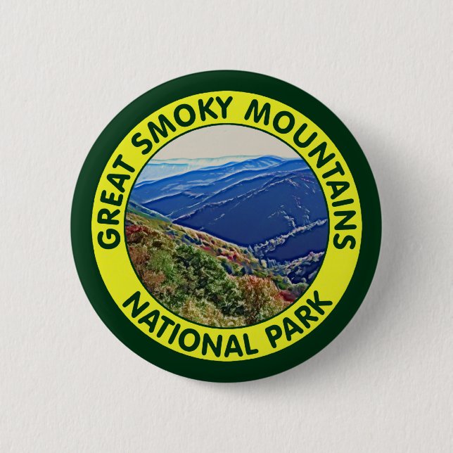 Great Smoky Mountains National Park 6 Cm Round Badge (Front)