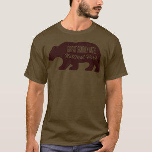 Great Smoky Mountains National Park Bear Brown T-Shirt