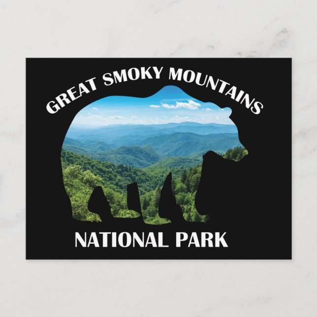 Great Smoky Mountains National Park Bear Camping Postcard (Front)