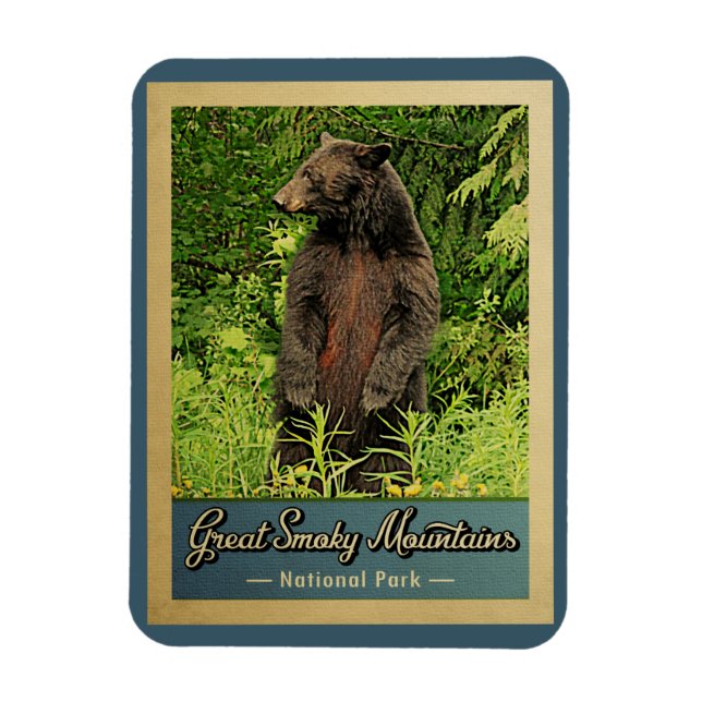 Great Smoky Mountains National Park Bear Magnet (Vertical)