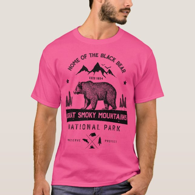 Great Smoky Mountains National Park Bear T Shirt V (Front)