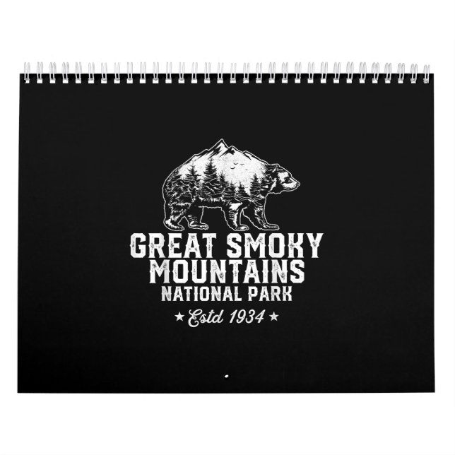 Great Smoky Mountains National Park Bear Vintage Calendar (Cover)