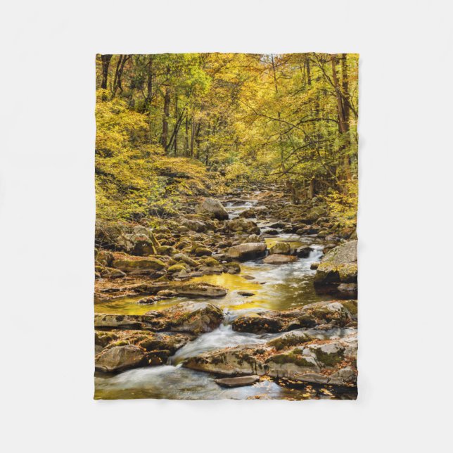 Great Smoky Mountains National Park. Big Creek Fleece Blanket (Front)