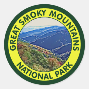 Great Smoky Mountains National Park Classic Round Sticker