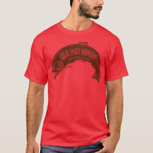 Great Smoky Mountains National Park Fish Brown T-Shirt
