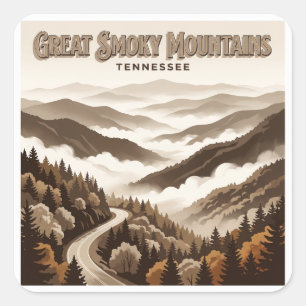 Great Smoky Mountains National Park Gatlinburg Square Sticker