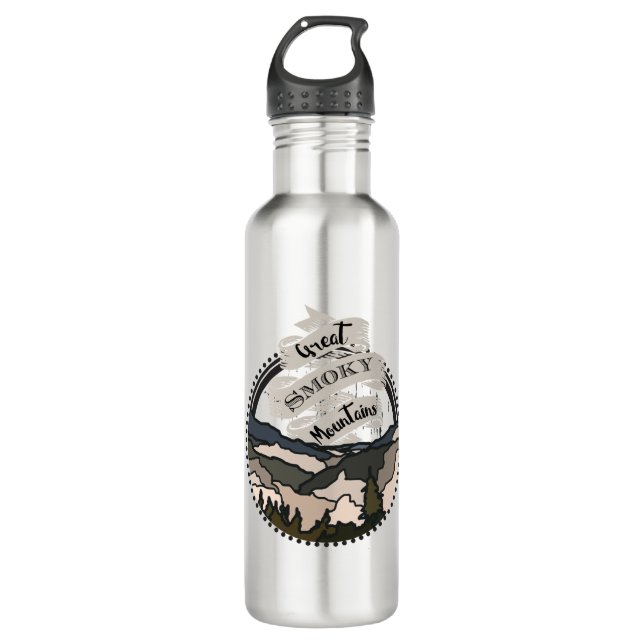 Great Smoky Mountains National Park Hiker Gifts 710 Ml Water Bottle (Front)