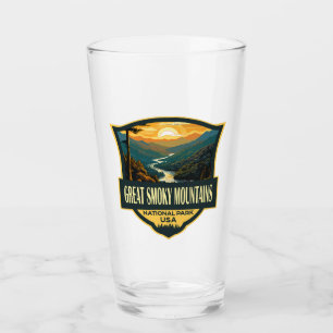 Great Smoky Mountains National Park Illustration Glass