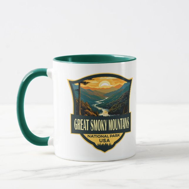 Great Smoky Mountains National Park Illustration Mug (Left)