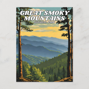 Great Smoky Mountains National Park illustration Postcard