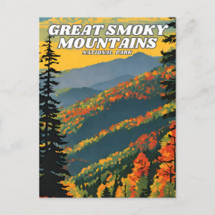 Great Smoky Mountains National Park illustration r Postcard
