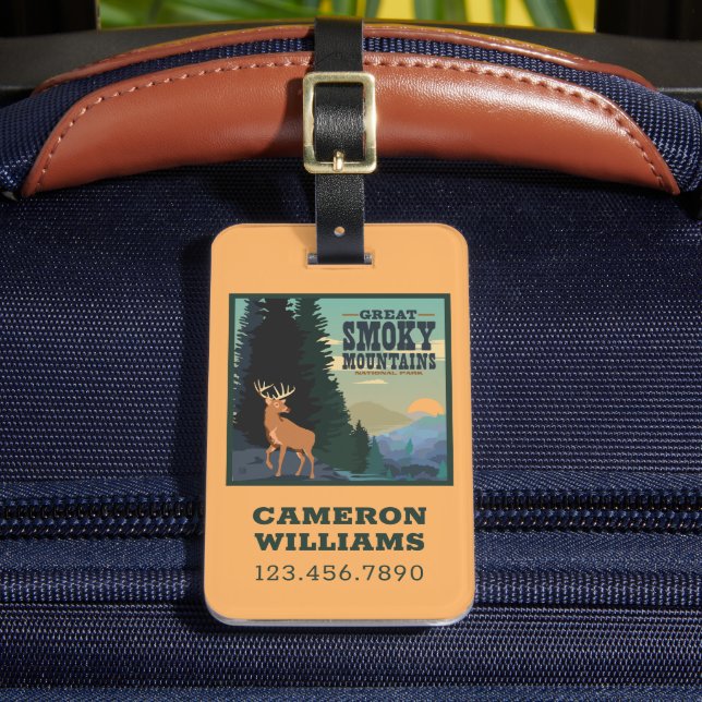 Great Smoky Mountains National Park Luggage Tag (Front Insitu 2)