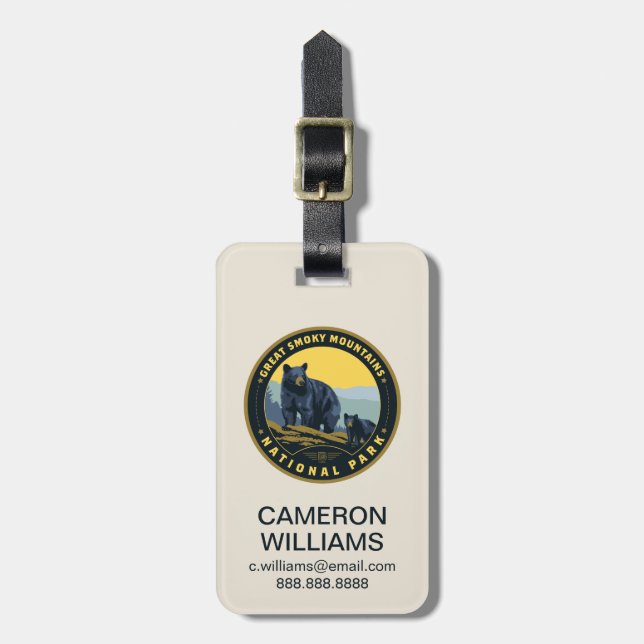 Great Smoky Mountains National Park Luggage Tag (Front Vertical)