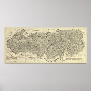 Great Smoky Mountains National Park Map Poster