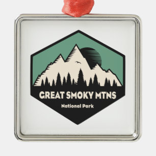 Great Smoky Mountains National Park Metal Tree Decoration