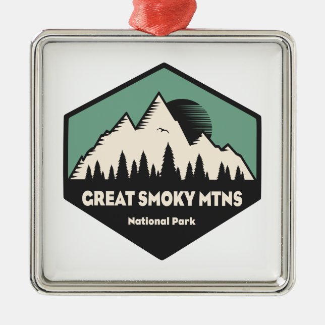 Great Smoky Mountains National Park Metal Tree Decoration (Front)