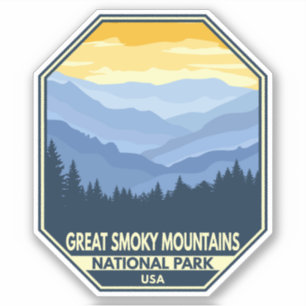 Great Smoky Mountains National Park Minimal Retro