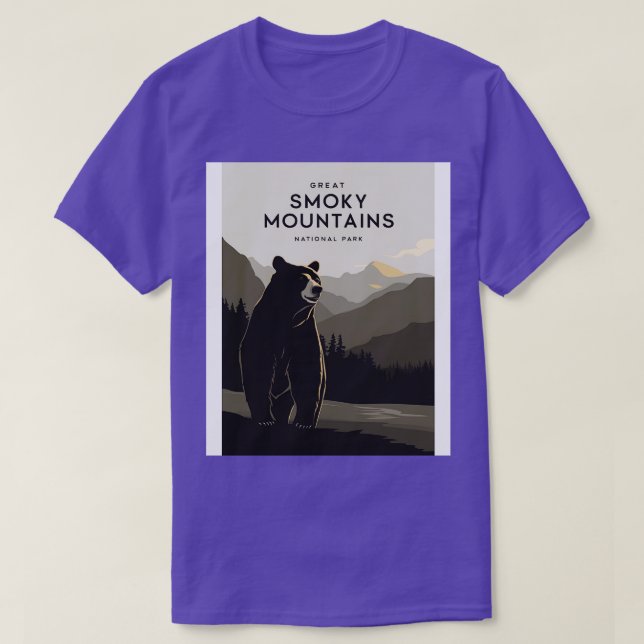 Great Smoky Mountains National Park Minimal Travel T-Shirt (Design Front)