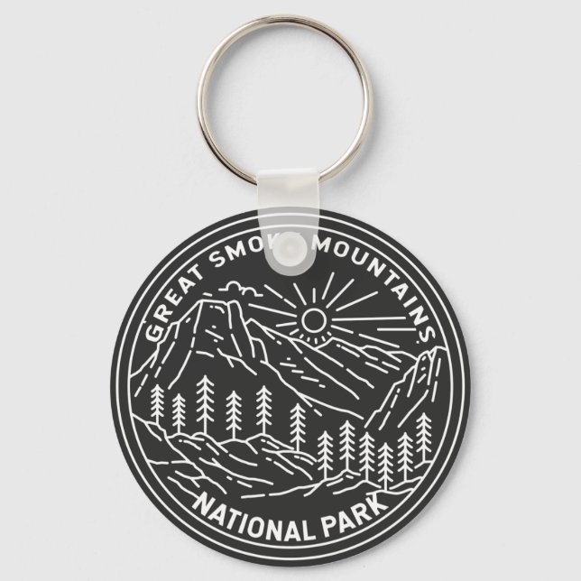  Great Smoky Mountains National Park Monoline  Key Ring (Front)