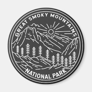  Great Smoky Mountains National Park Monoline   Magnet