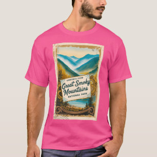 Great Smoky Mountains National Park Postcard Vinta T-Shirt