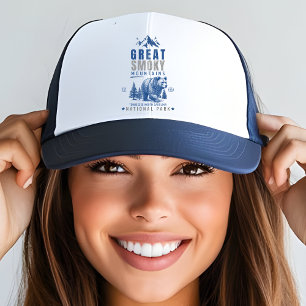 Great Smoky Mountains National Park – Retro Bear Trucker Hat
