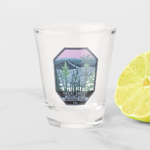  Great Smoky Mountains National Park Retro  Shot Glass