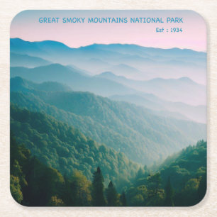 Great Smoky Mountains National Park Square Paper Coaster