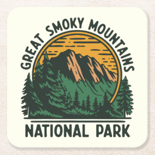 Great Smoky Mountains National Park Square Paper Coaster