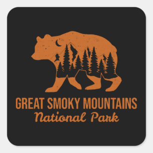 GREAT SMOKY MOUNTAINS NATIONAL PARK  SQUARE STICKER