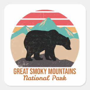 GREAT SMOKY MOUNTAINS NATIONAL PARK  SQUARE STICKER