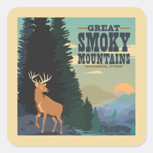 Great Smoky Mountains National Park Square Sticker