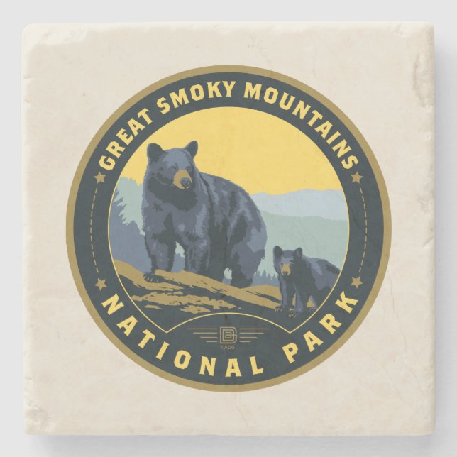Great Smoky Mountains National Park Stone Coaster (Front)