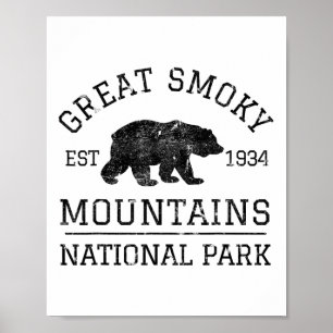 Great Smoky Mountains National Park Tennessee Bear Poster